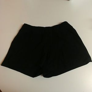 Black Cotton Shorts